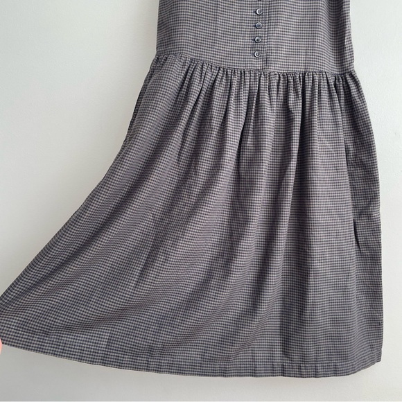 Vintage Gap houndstooth prarie dress preppy academia button front midi western - Picture 6 of 11